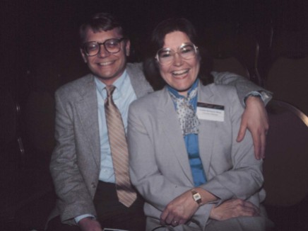 Gary and Judy Olson at the ACM CHI Conference on Human Factors in Computing Systems in Toronto, Canada in April 1987.