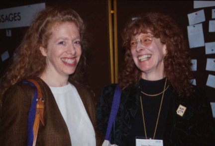 Preece with Lisa Neal (Gualteri) at the ACM CHI Conference on Human Factors in Computing Systems in Denver, CO in May 1995.